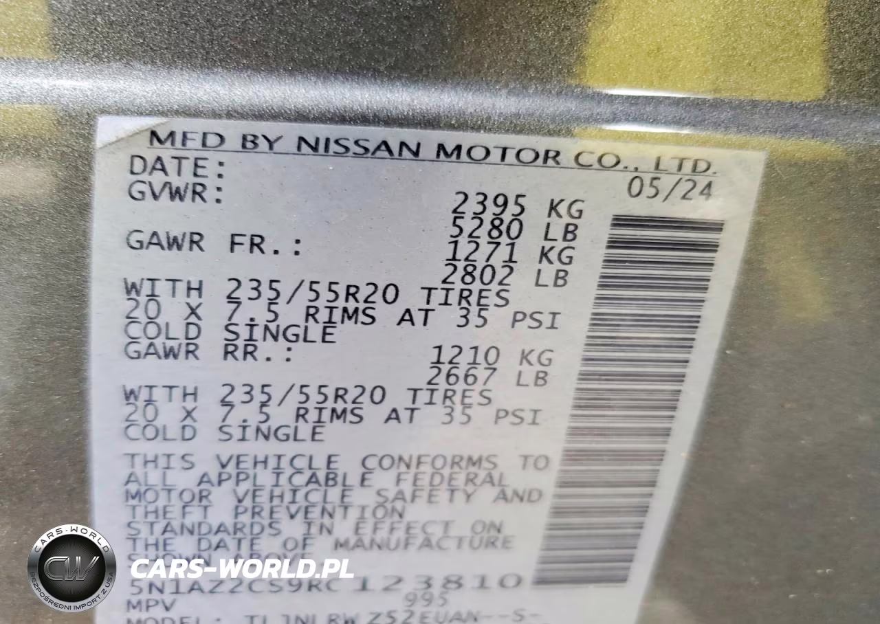 2024 Nissan Murano Sl VIN:5N1AZ2CS9RC123810 - 12