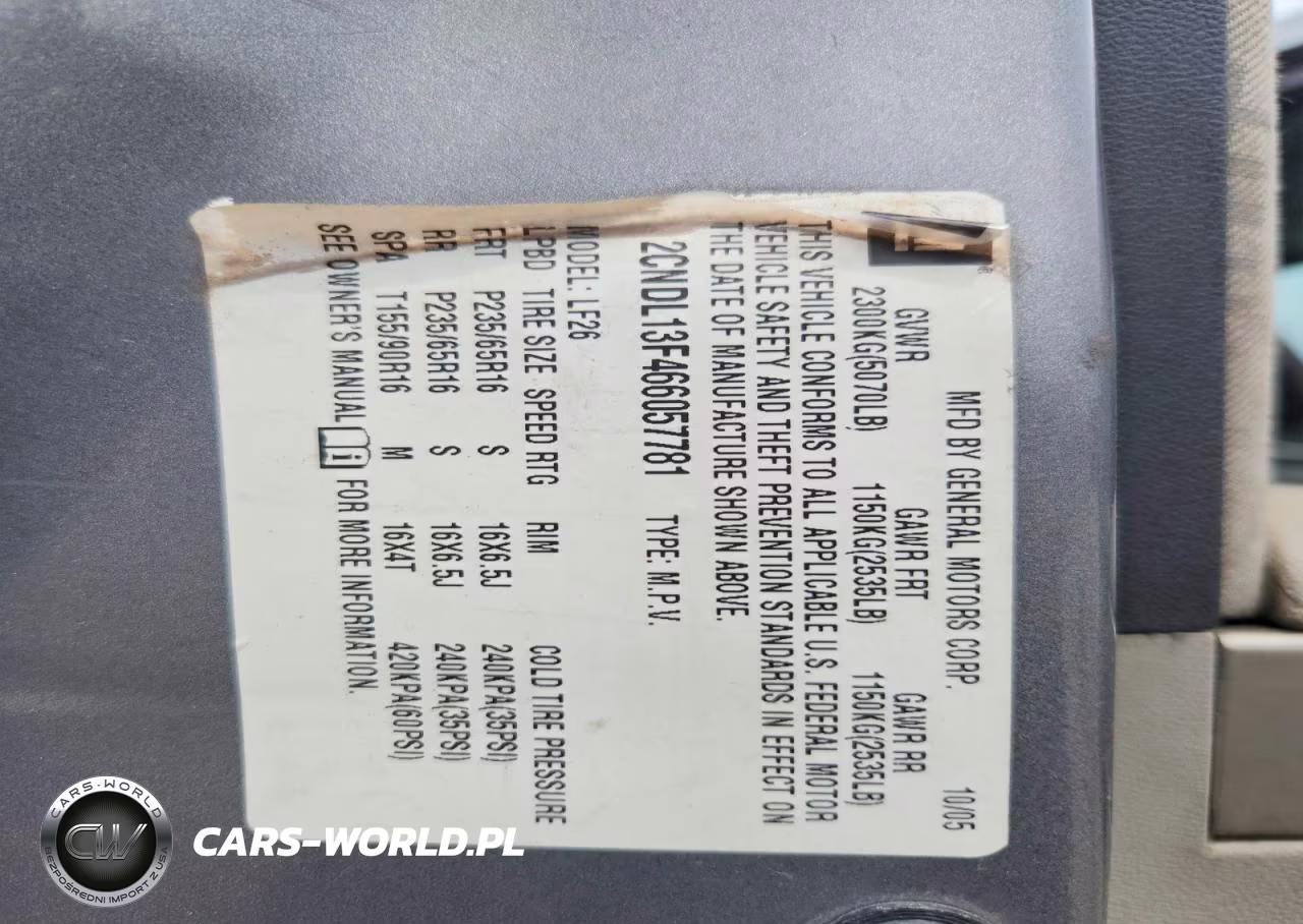 2006 Chevrolet Equinox Ls VIN:2CNDL13F466057781 - 14