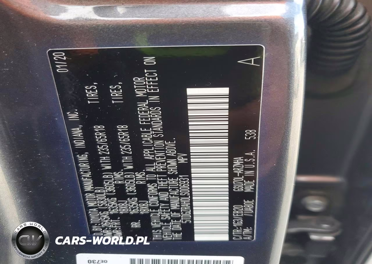 2020 Toyota Highlander Xle VIN:5TDGZRAH0LS006931 - 13