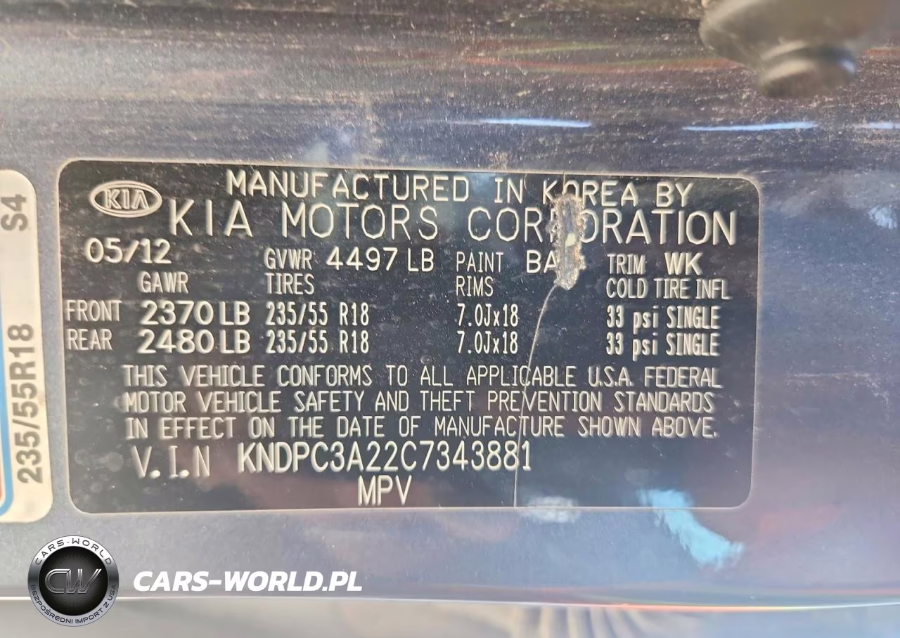 2012 Kia Sportage Ex VIN:KNDPC3A22C7343881 - 13