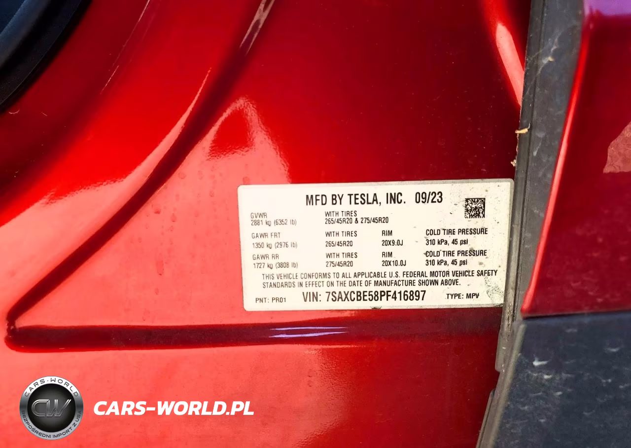 2023 Tesla Model X VIN:7SAXCBE58PF416897 - 14