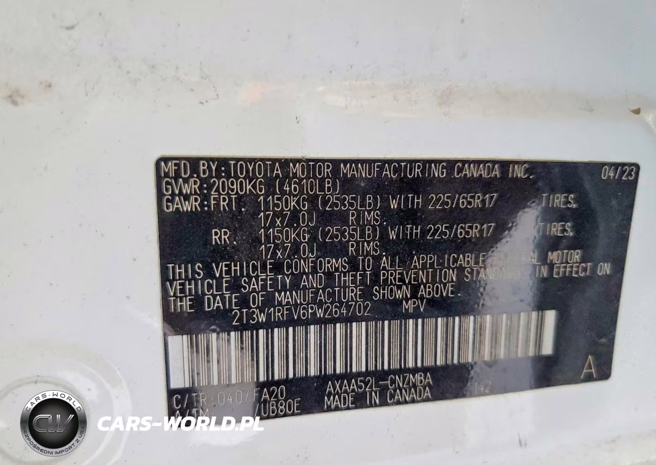 2023 Toyota Rav4 Xle VIN:2T3W1RFV6PW264702 - 12