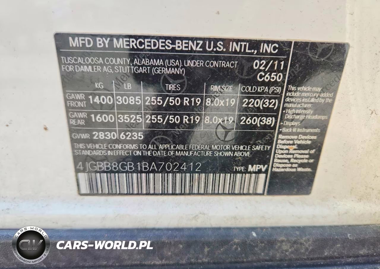 2011 Mercedes-Benz Ml 350 4Matic VIN:4JGBB8GB1BA702412 - 13