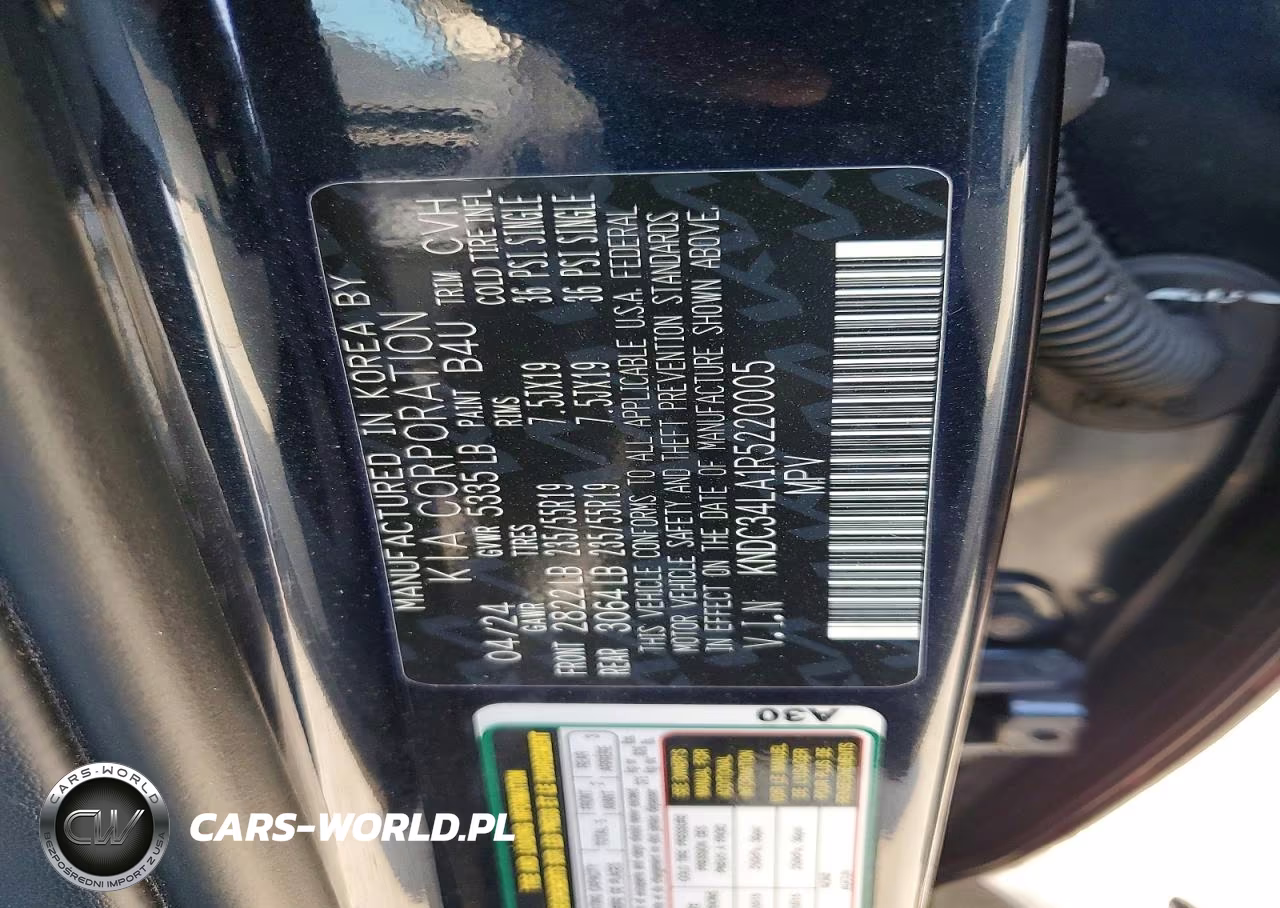 2024 Kia Ev6 Wind VIN:KNDC34LA1R5220005 - 12
