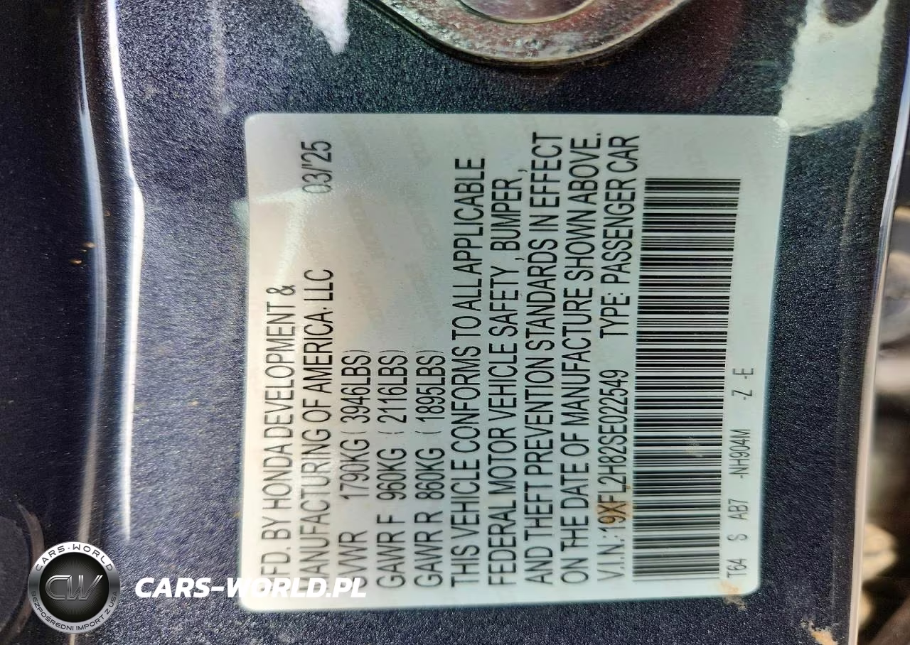 2025 Honda Civic Sport VIN:19XFL2H82SE022549 - 12