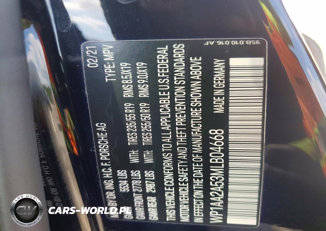 2021 Porsche Macan VIN:WP1AA2A53MLB04668 - 13