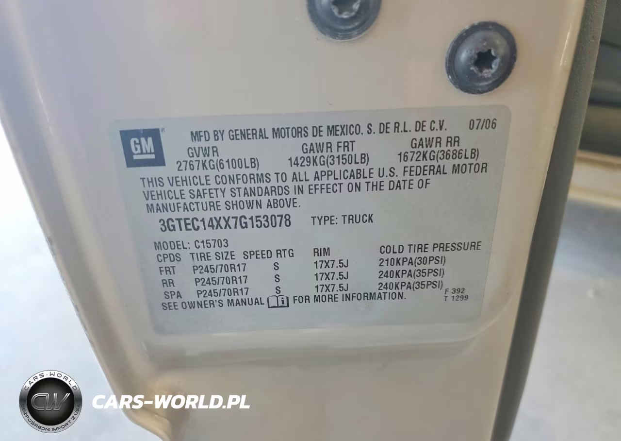 2007 GMC Sierra VIN:3GTEC14XX7G153078 - 13