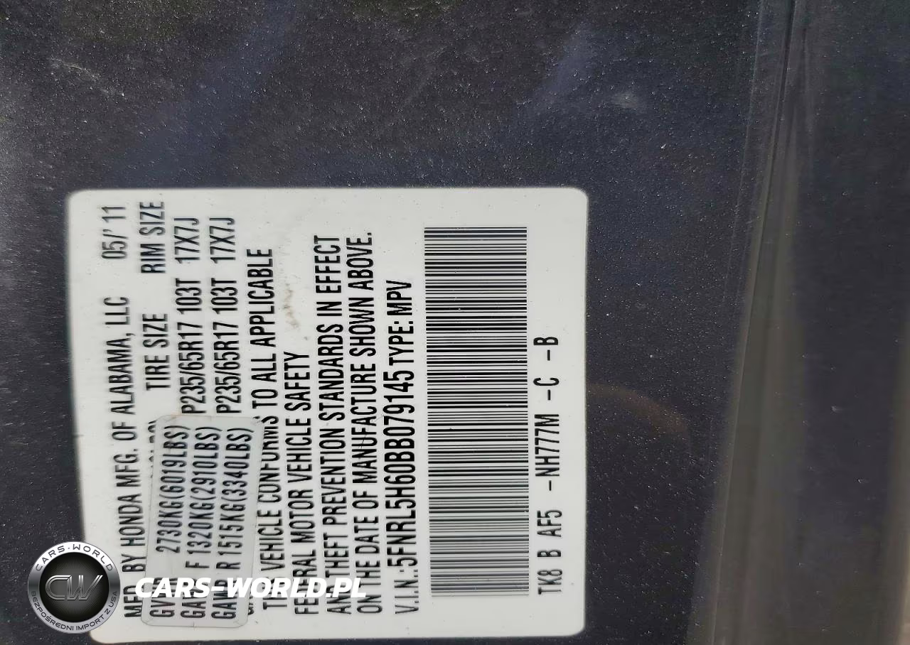 2011 Honda Odyssey Exl VIN:5FNRL5H60BB079145 - 13