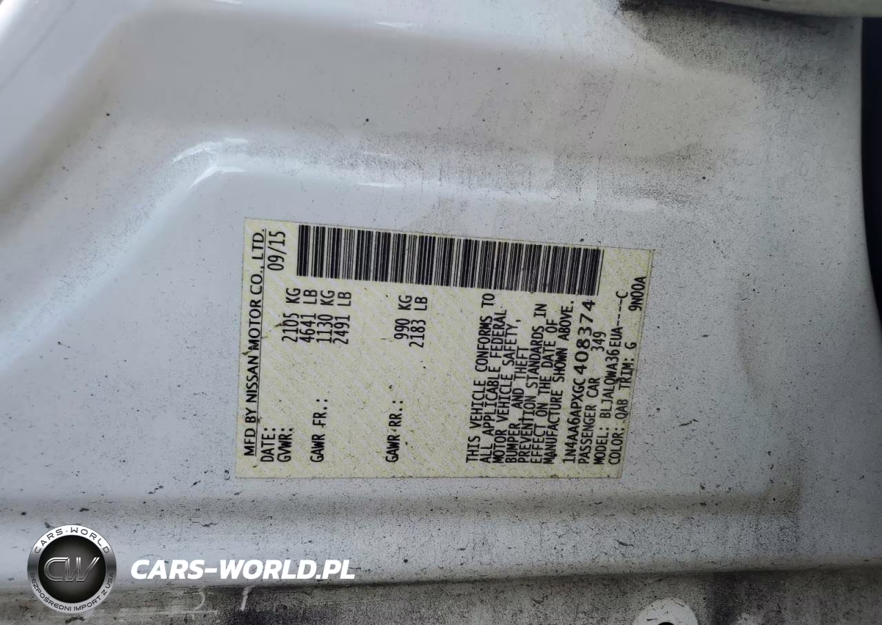 2016 Nissan Maxima 3.5S VIN:1N4AA6APXGC408374 - 13