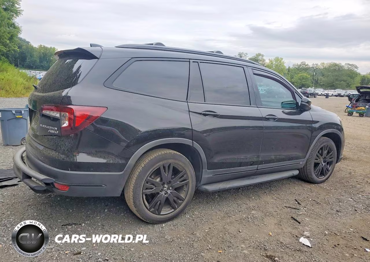 2022 Honda Pilot Black VIN:5FNYF6H78NB072854 - 3