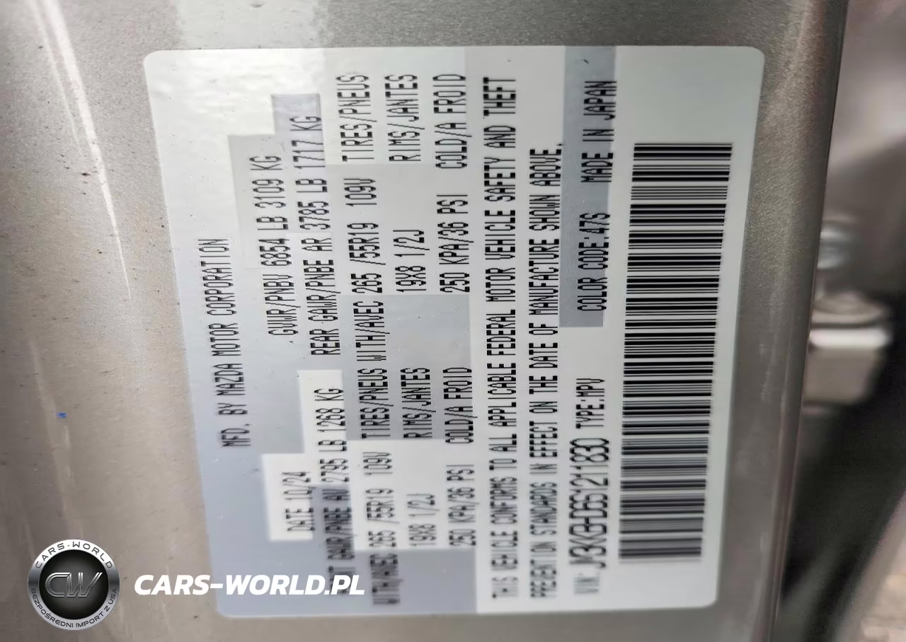 2025 Mazda Cx-90 Preferred VIN:JM3KKBHD6S1211830 - 14