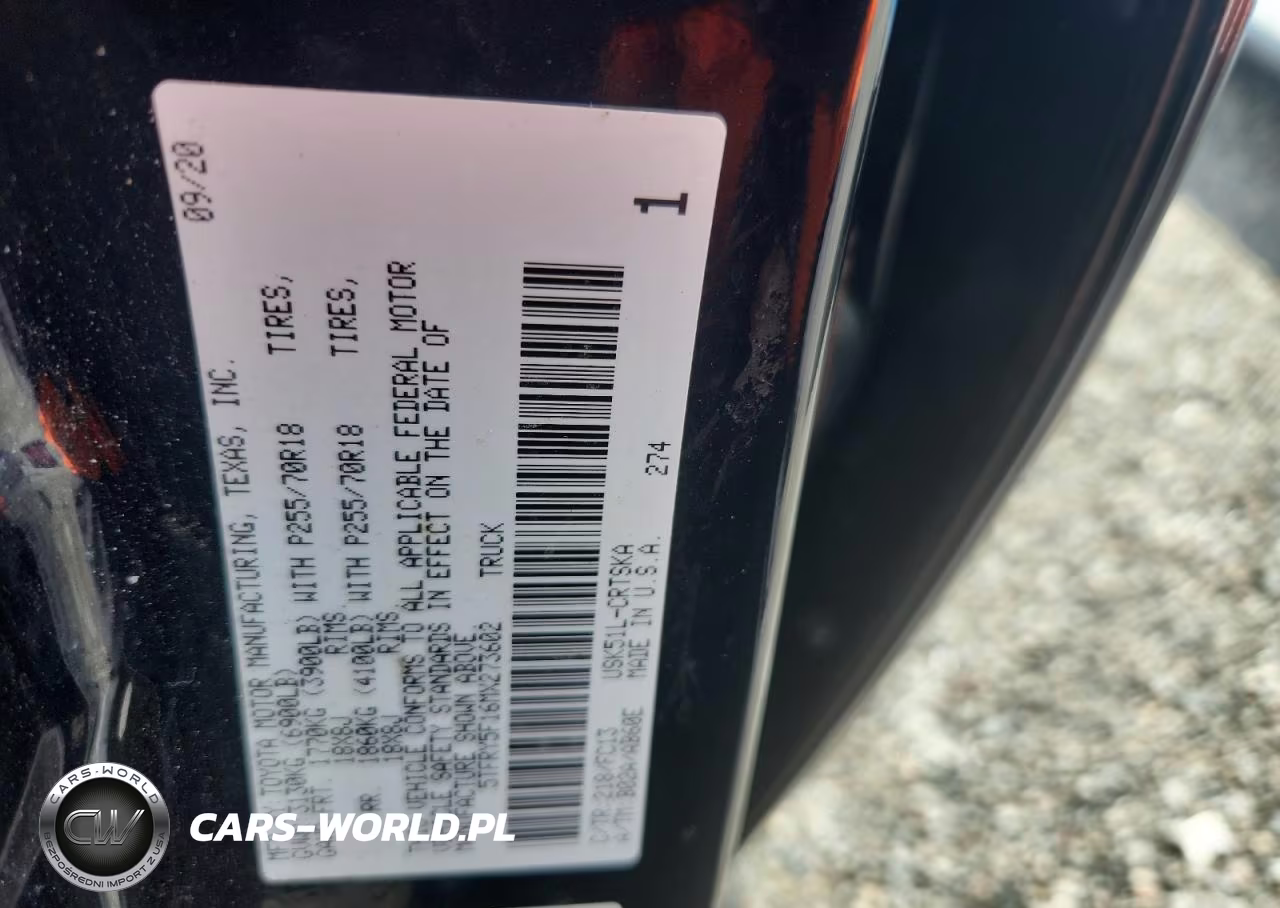 2021 Toyota Tundra Sr5 VIN:5TFRY5F16MX273602 - 12