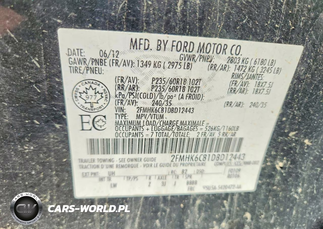 2013 Ford Flex Sel VIN:2FMHK6C81DBD12443 - 13