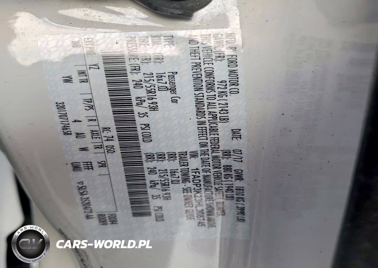 2017 Ford Focus Se VIN:1FADP3K23HL308745 - 13