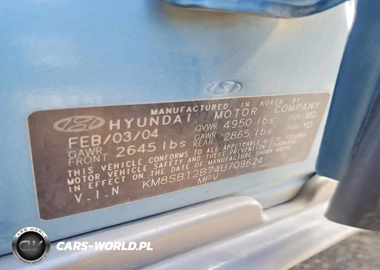 2004 Hyundai Santa Fe Base VIN:KM8SB12B74U709624 - 13