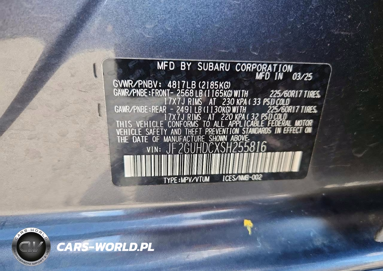 2025 Subaru Crosstrek Premium VIN:JF2GUHDCXSH255816 - 13