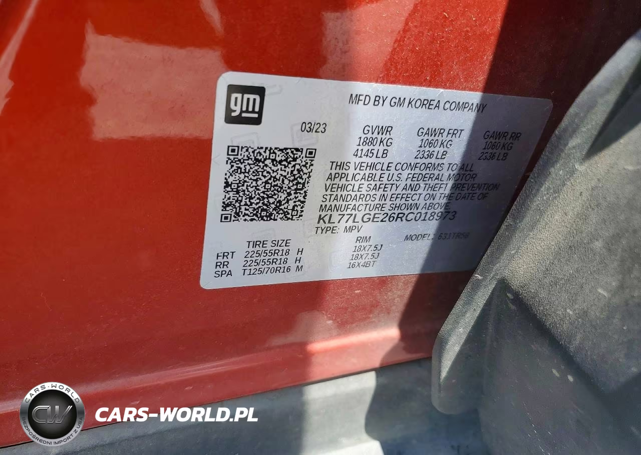 2024 Chevrolet Trax 1Rs VIN:KL77LGE26RC018973 - 13