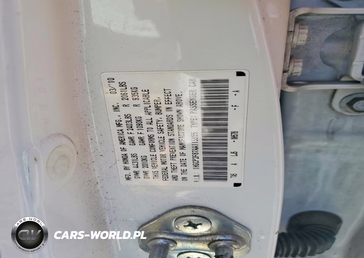 2010 Honda Accord Exl VIN:1HGCP2F87AA115855 - 12