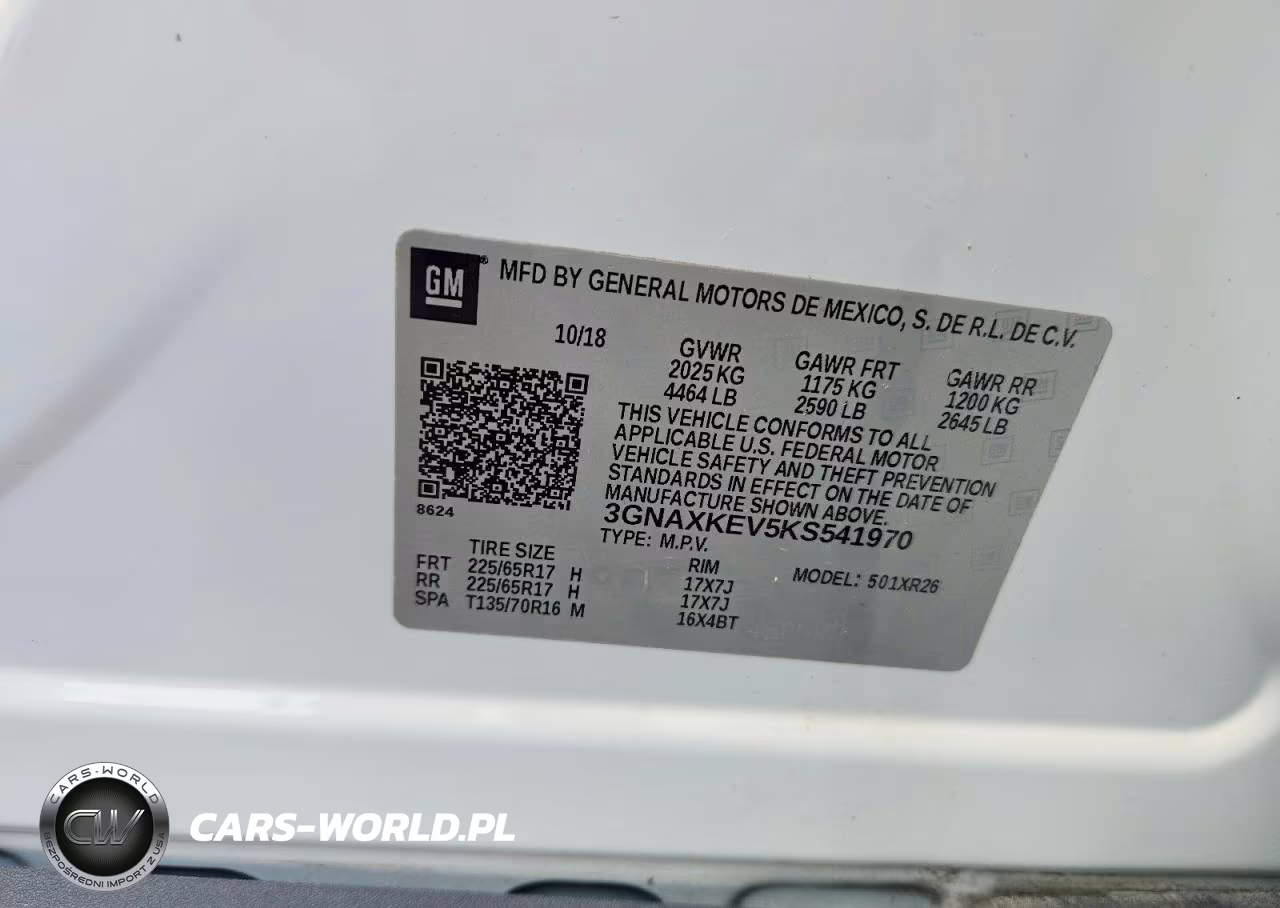 2019 Chevrolet Equinox Lt VIN:3GNAXKEV5KS541970 - 13