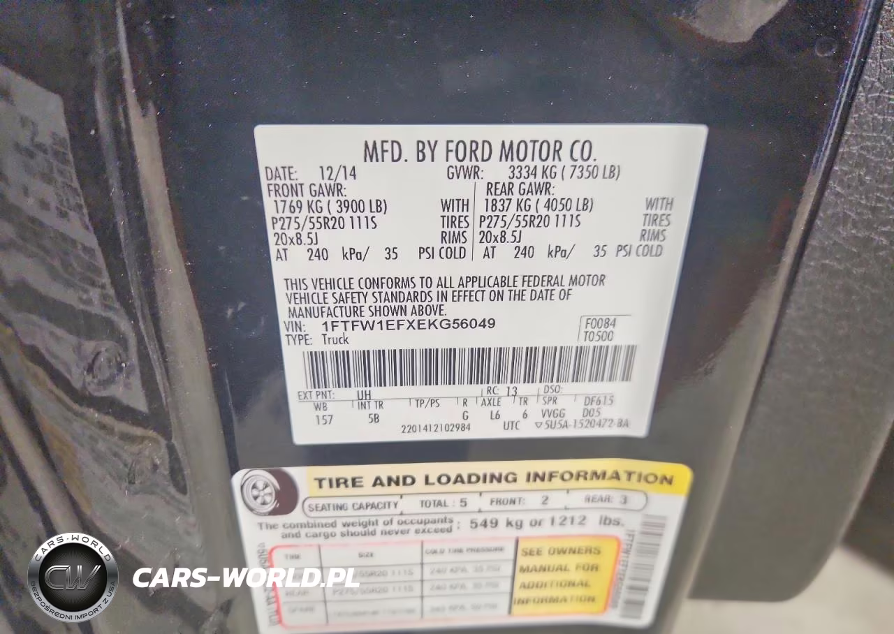 2014 Ford F150 Supercrew VIN:1FTFW1EFXEKG56049 - 12