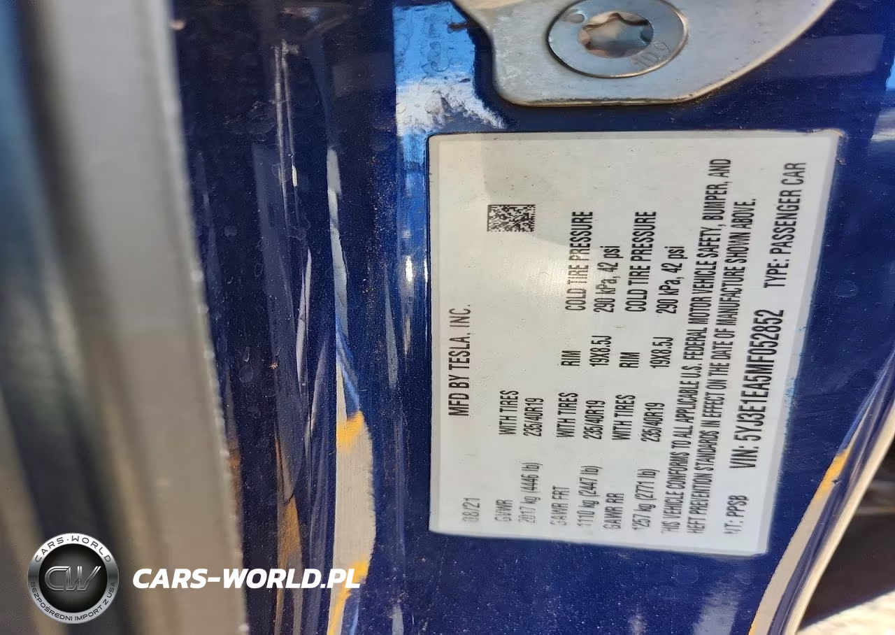 2021 Tesla Model 3 VIN:5YJ3E1EA5MF052852 - 12