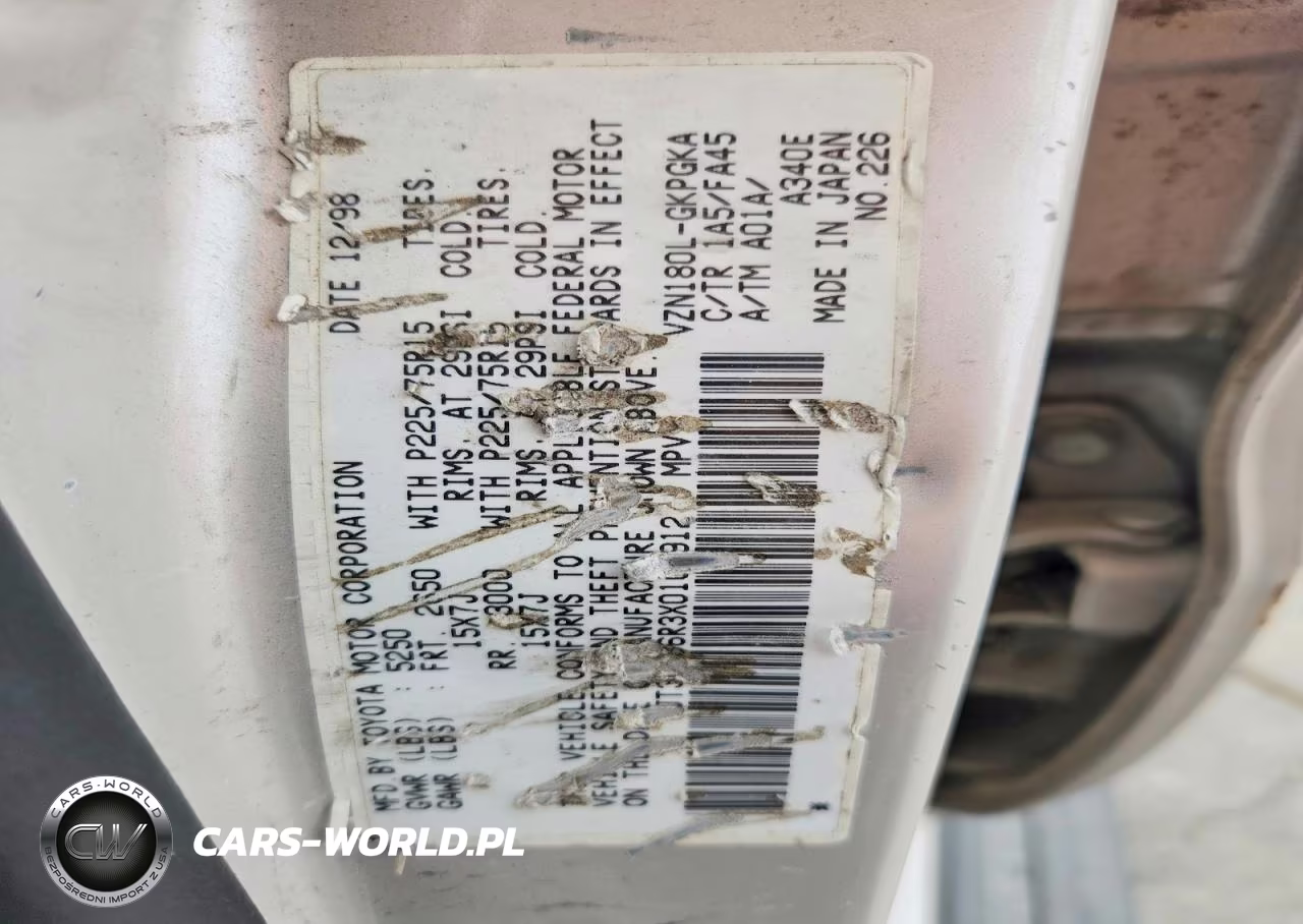 1999 Toyota 4Runner Sr5 VIN:JT3GN86R3X0105912 - 12