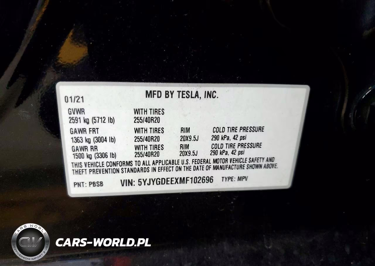 2021 Tesla Model Y VIN:5YJYGDEEXMF102696 - 13