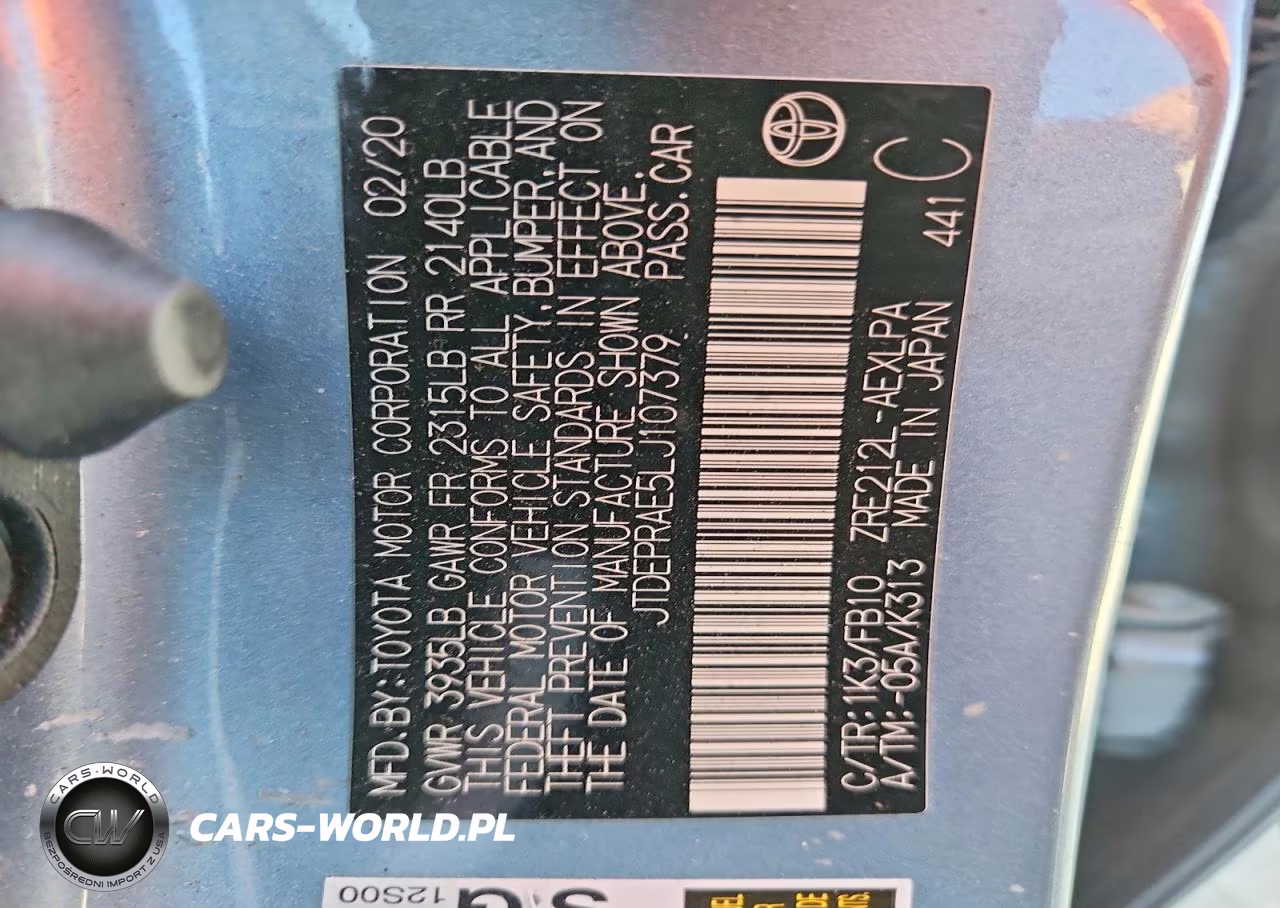 2020 Toyota Corolla Le VIN:JTDEPRAE5LJ107379 - 12