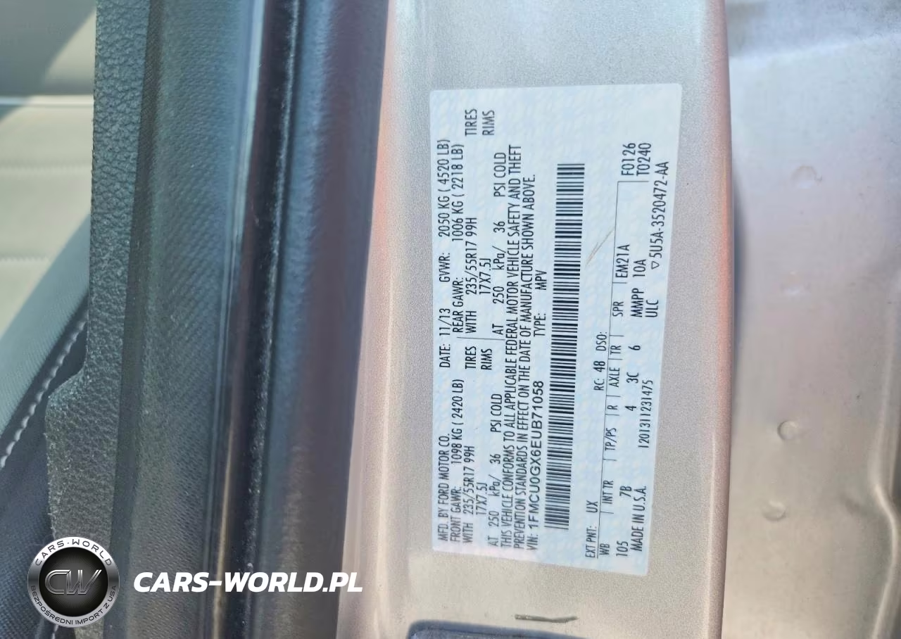 2014 Ford Escape Se VIN:1FMCU0GX6EUB71058 - 14