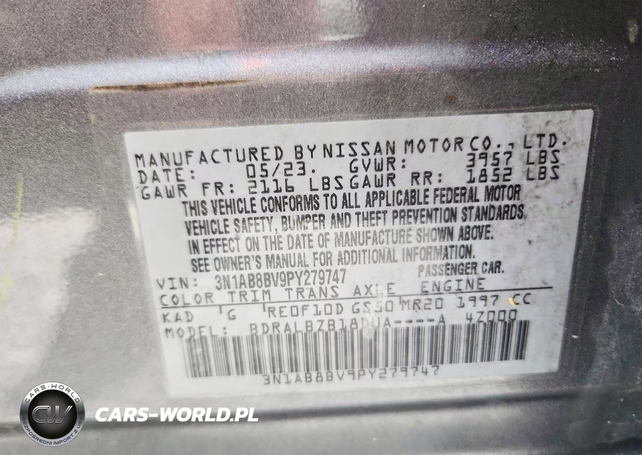 2023 Nissan Sentra S VIN:3N1AB8BV9PY279747 - 12