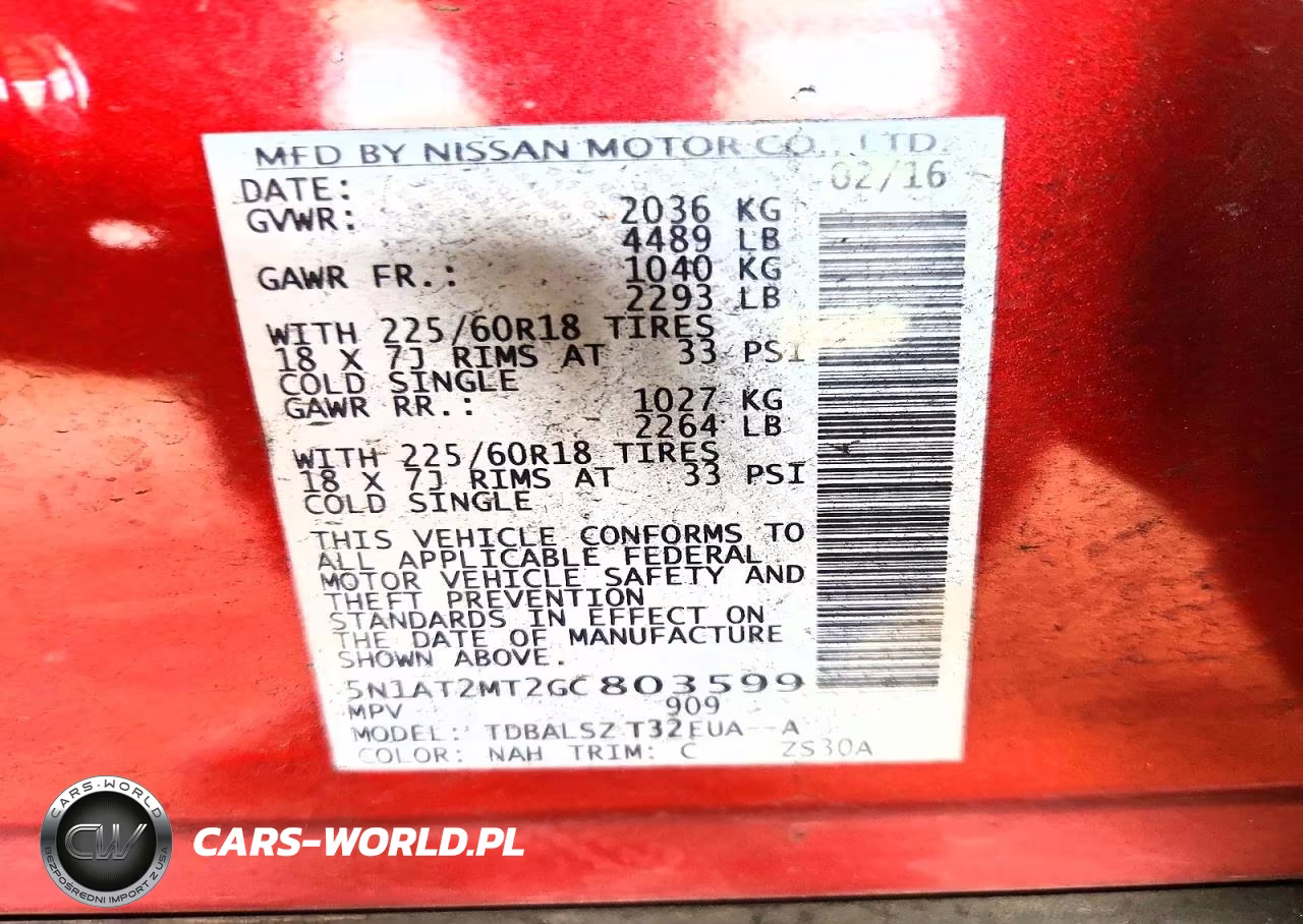 2016 Nissan Rogue Sl VIN:5N1AT2MT2GC803599 - 14