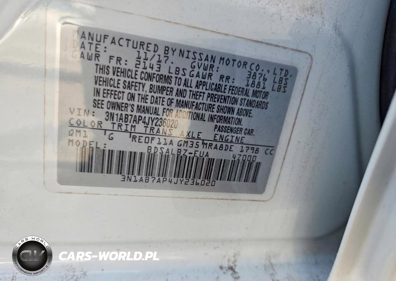 2018 Nissan Sentra S VIN:3N1AB7AP4JY236020 - 13