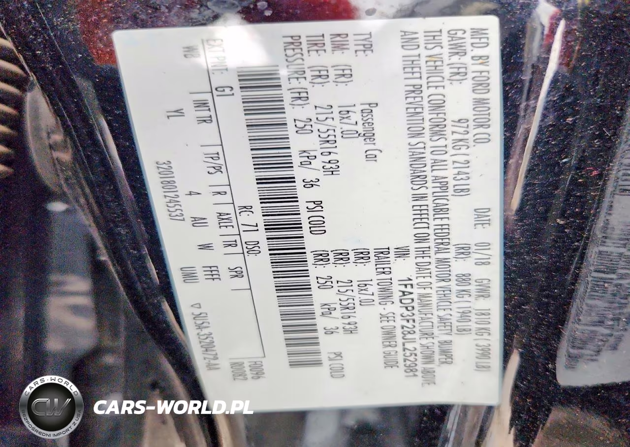 2018 Ford Focus Se VIN:1FADP3F28JL252981 - 12