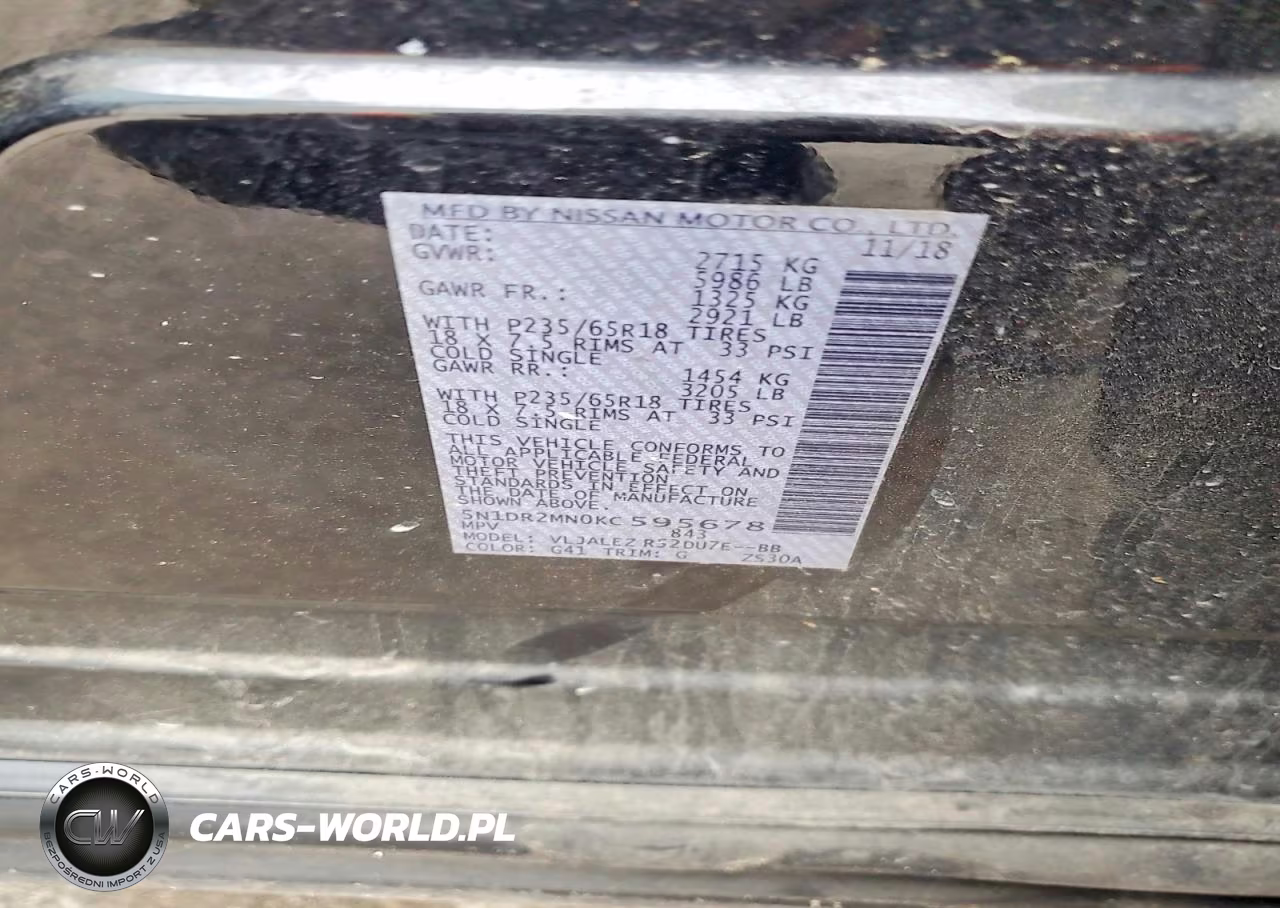 2019 Nissan Pathfinder Sv VIN:5N1DR2MN0KC595678 - 13
