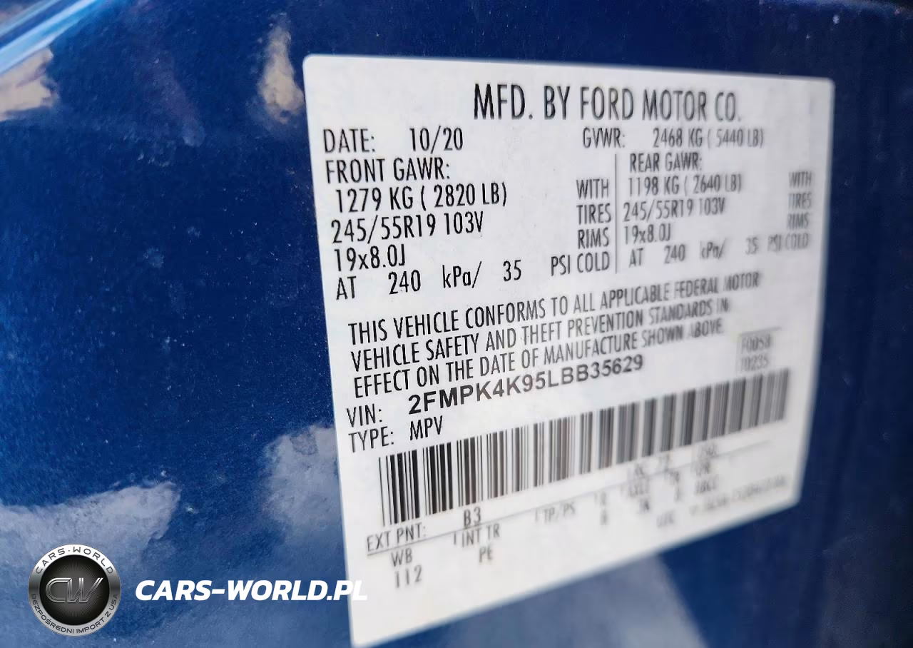 2020 Ford Edge Titanium VIN:2FMPK4K95LBB35629 - 12