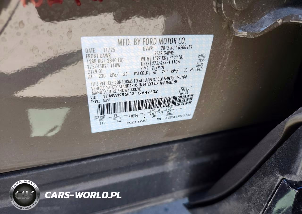 2026 Ford Explorer St VIN:1FMWK8GC2TGA47332 - 12