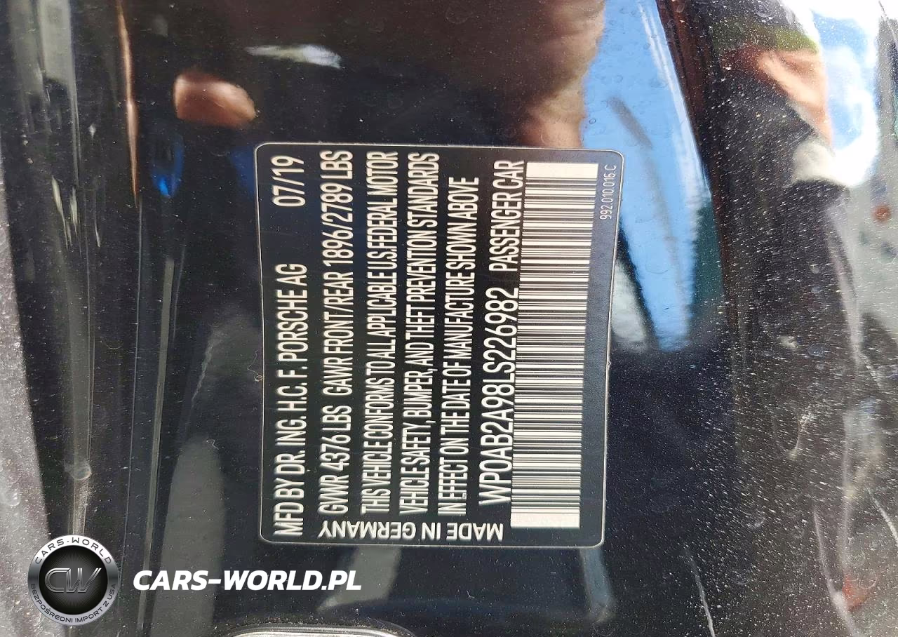 2020 Porsche 911 Carrera S VIN:WP0AB2A98LS226982 - 13