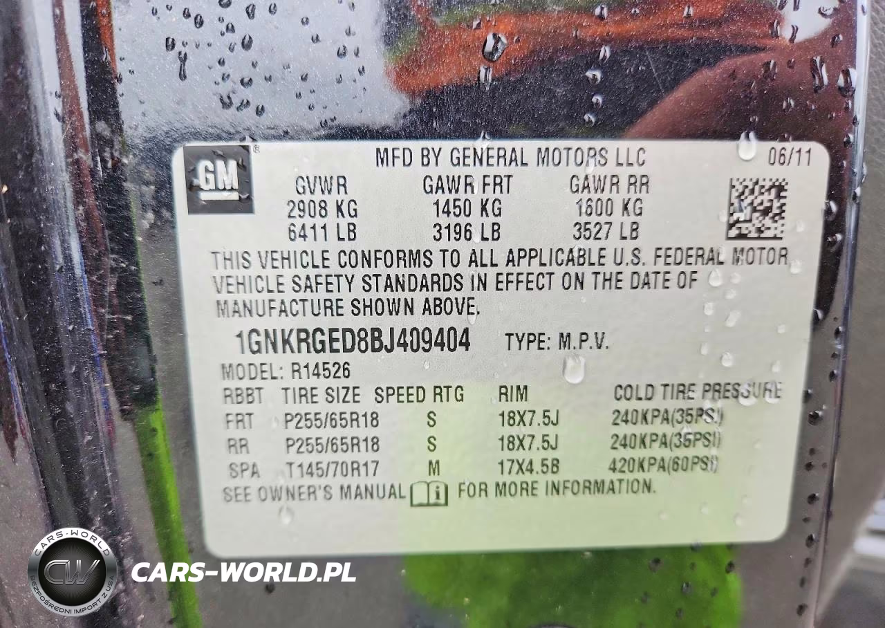 2011 Chevrolet Traverse Lt VIN:1GNKRGED8BJ409404 - 13