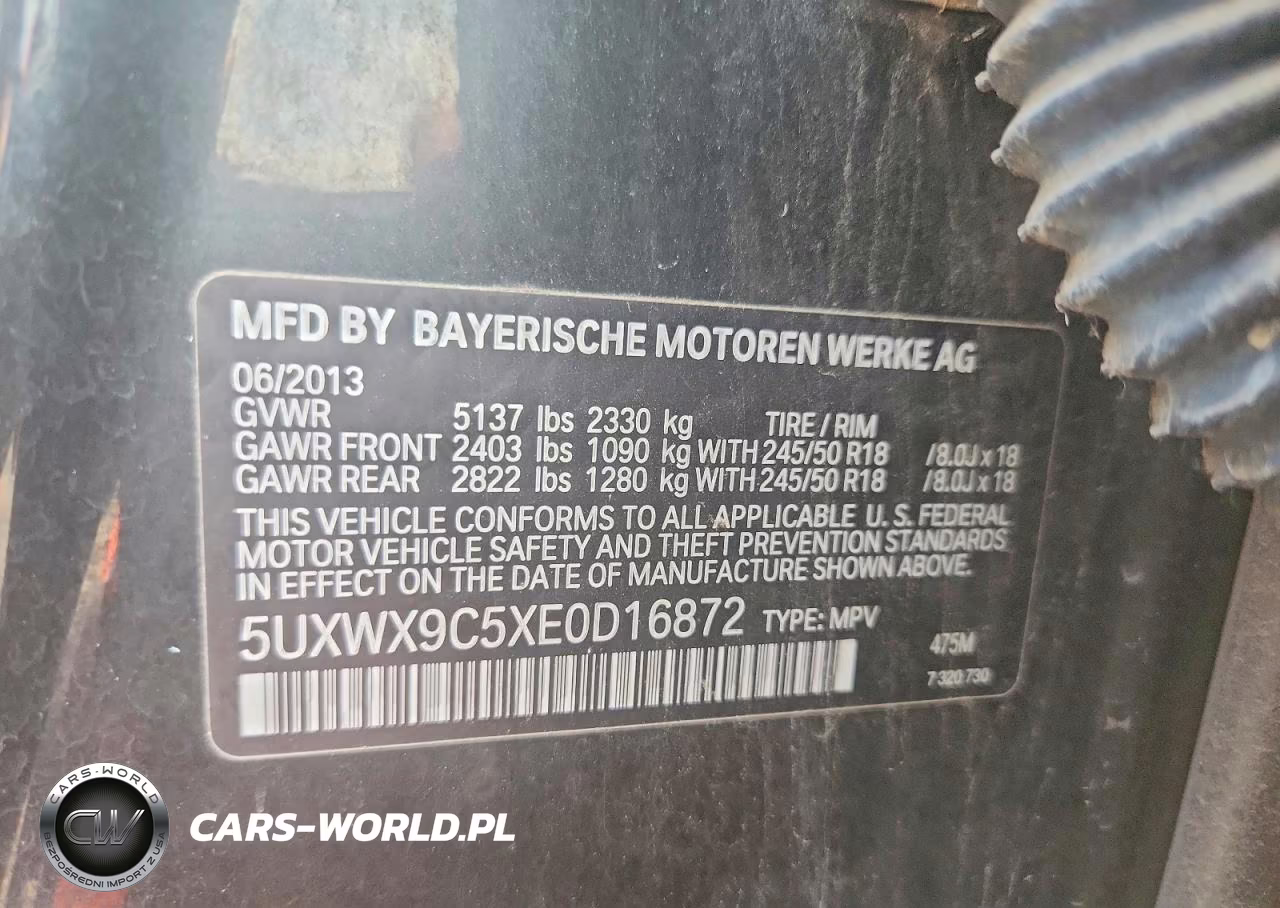 2014 BMW X3 xDrive28I VIN:5UXWX9C5XE0D16872 - 12