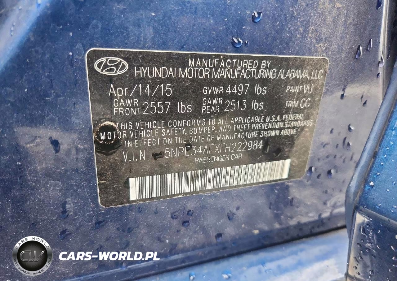 2015 Hyundai Sonata Sport VIN:5NPE34AFXFH222984 - 12