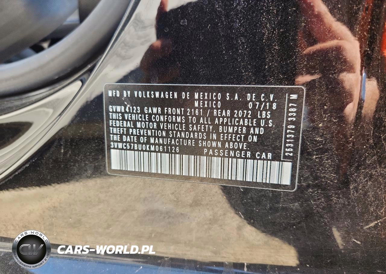 2019 Volkswagen Jetta S VIN:3VWC57BU0KM061126 - 13