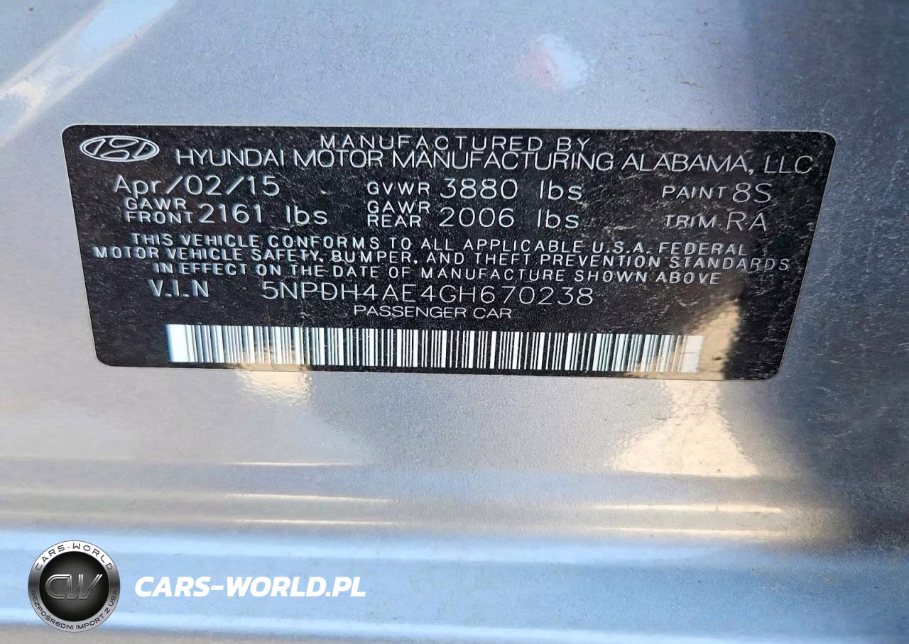 2016 Hyundai Elantra Se VIN:5NPDH4AE4GH670238 - 12
