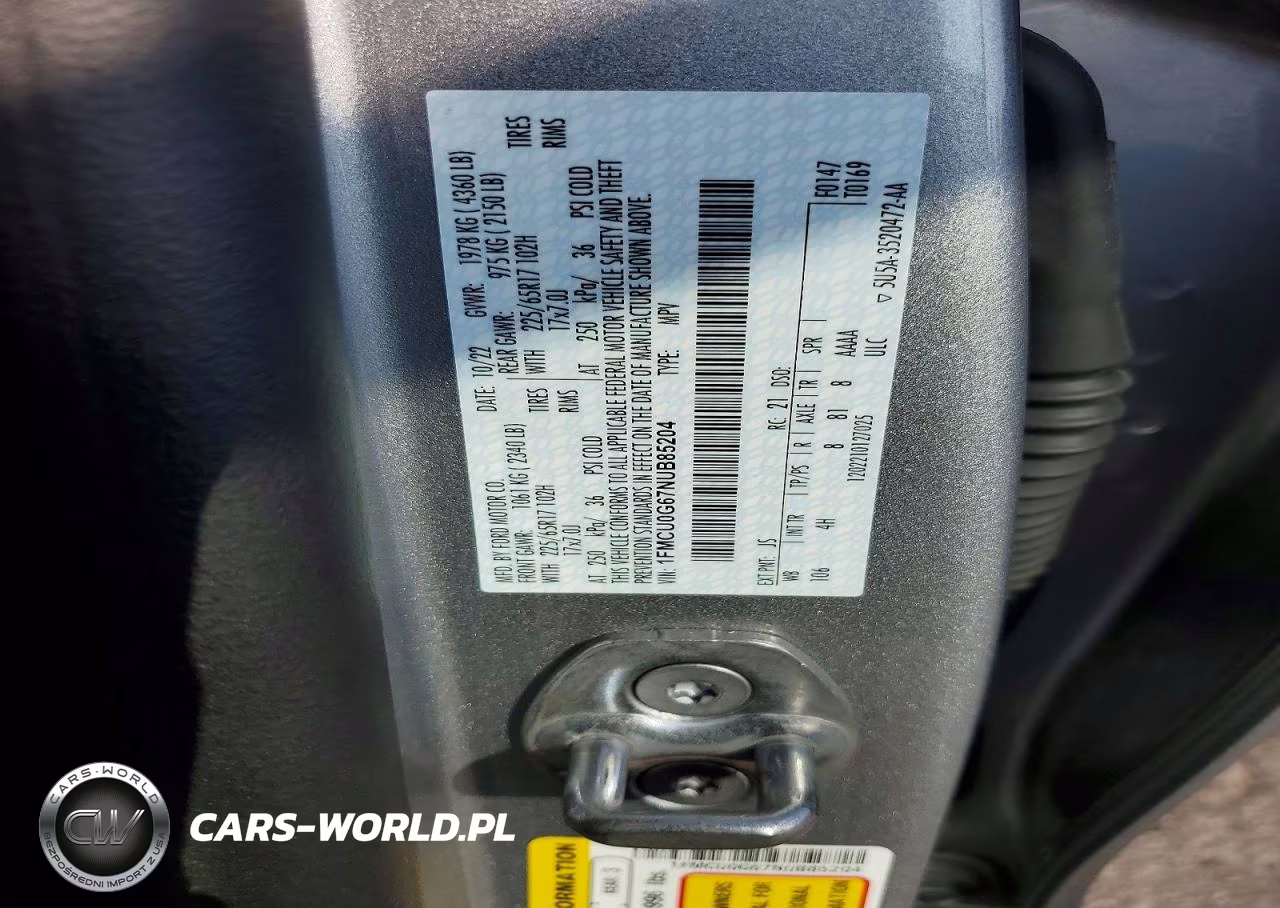 2022 Ford Escape Se VIN:1FMCU0G67NUB85204 - 13