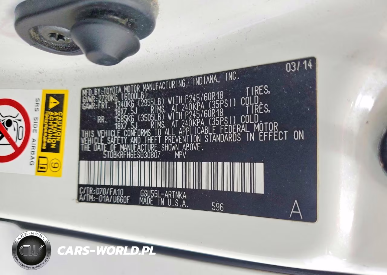 2014 Toyota Highlander Le Plus VIN:5TDBKRFH6ES030807 - 14