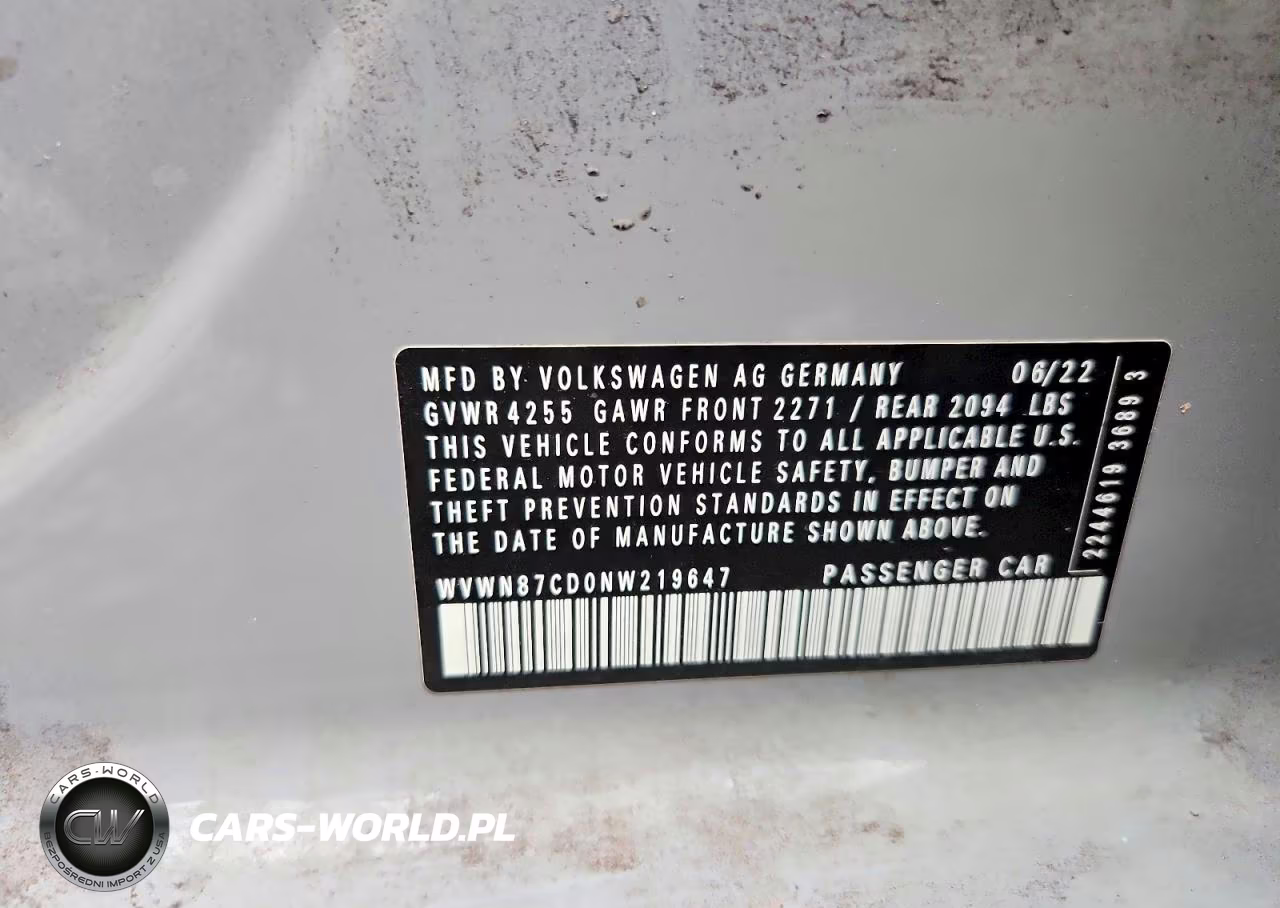 2022 Volkswagen Gti Se VIN:WVWN87CD0NW219647 - 12