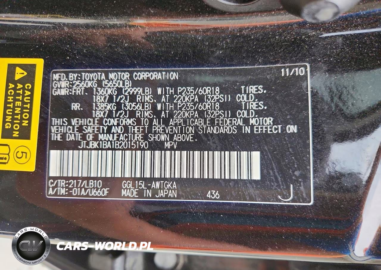 2011 Lexus Rx 350 VIN:JTJBK1BA1B2015190 - 13