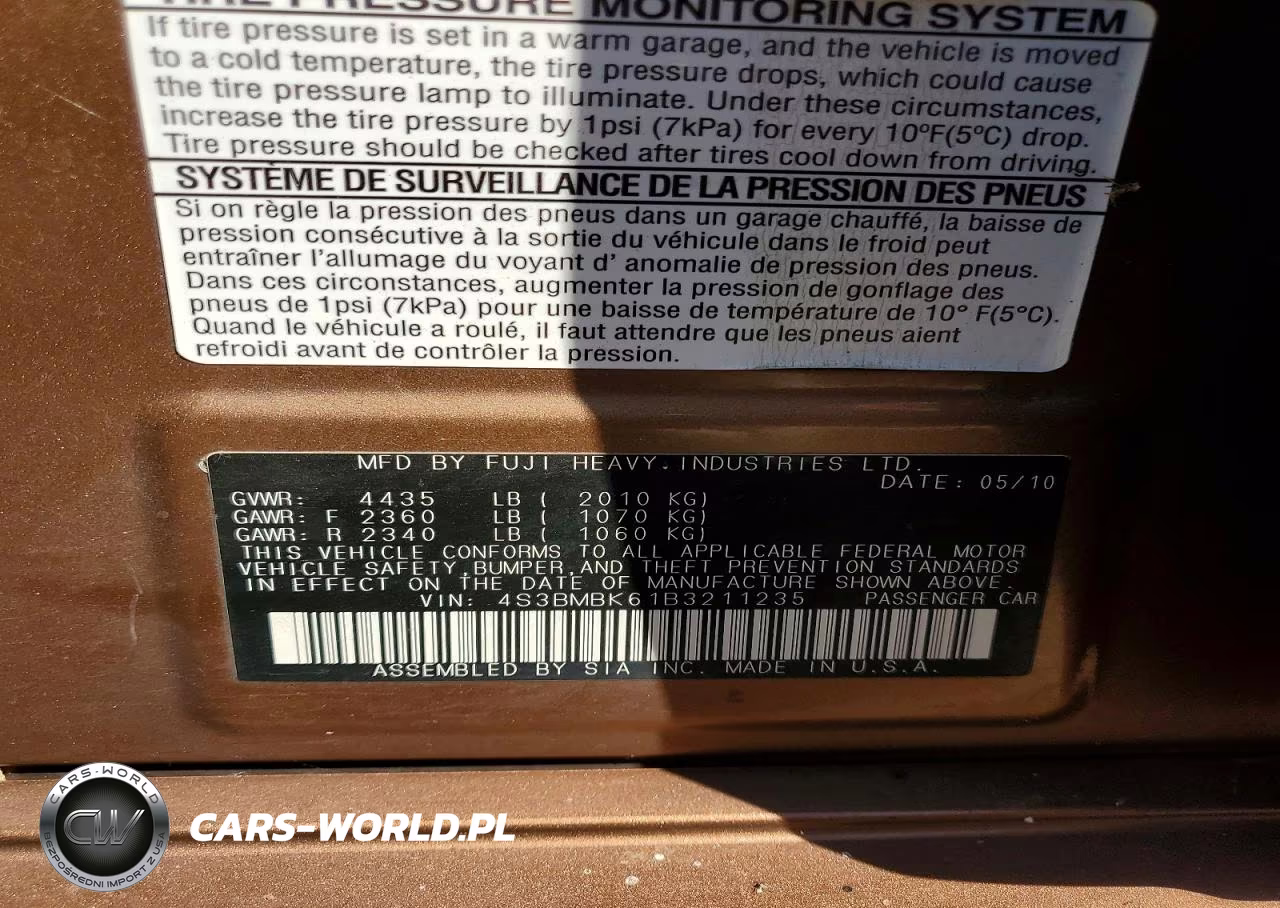 2011 Subaru Legacy 2.5I Limited VIN:4S3BMBK61B3211235 - 12