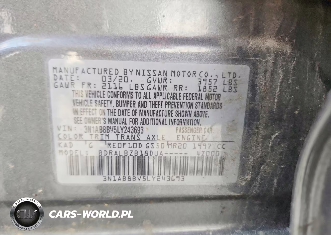 2020 Nissan Sentra S VIN:3N1AB8BV5LY243693 - 12