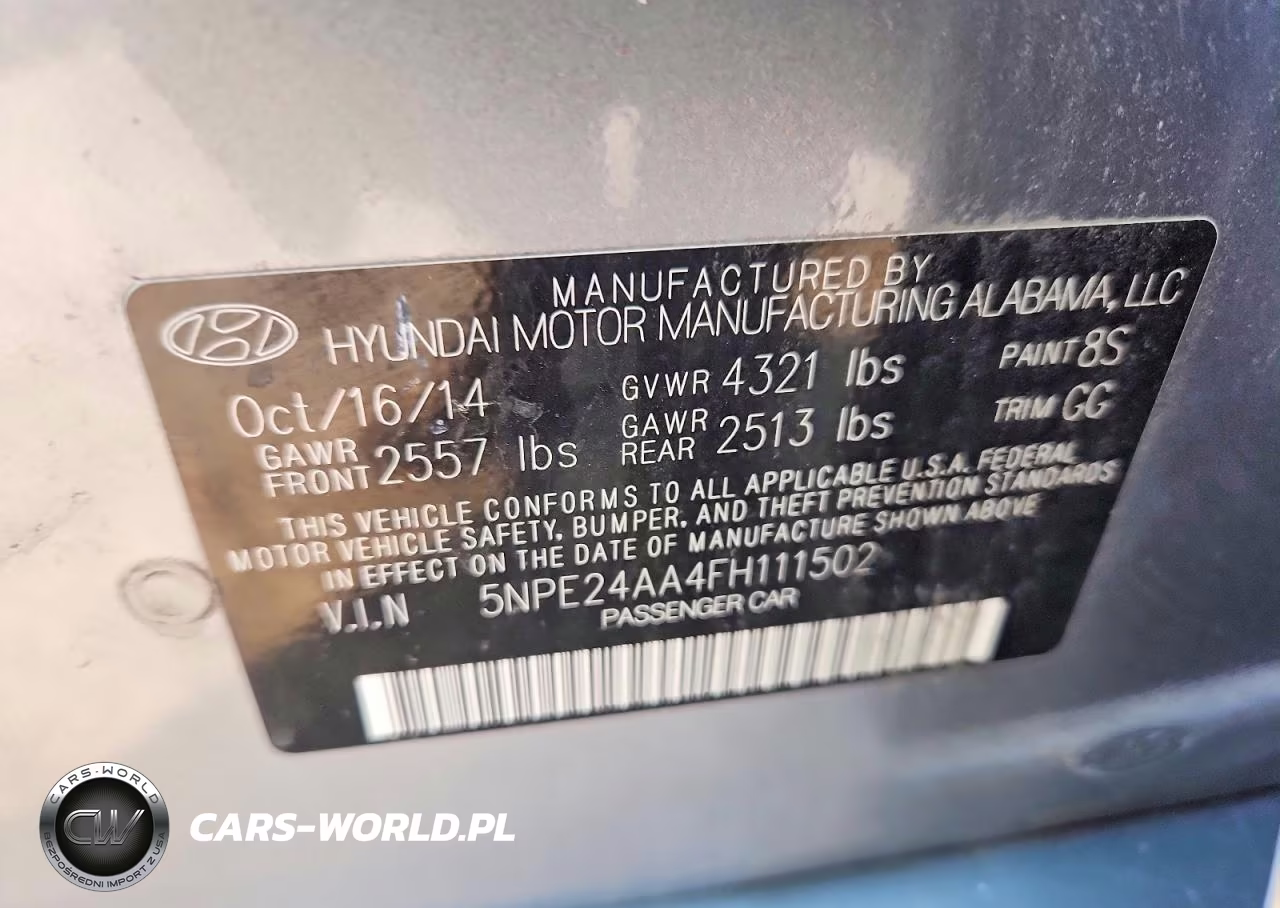2015 Hyundai Sonata Eco VIN:5NPE24AA4FH111502 - 12