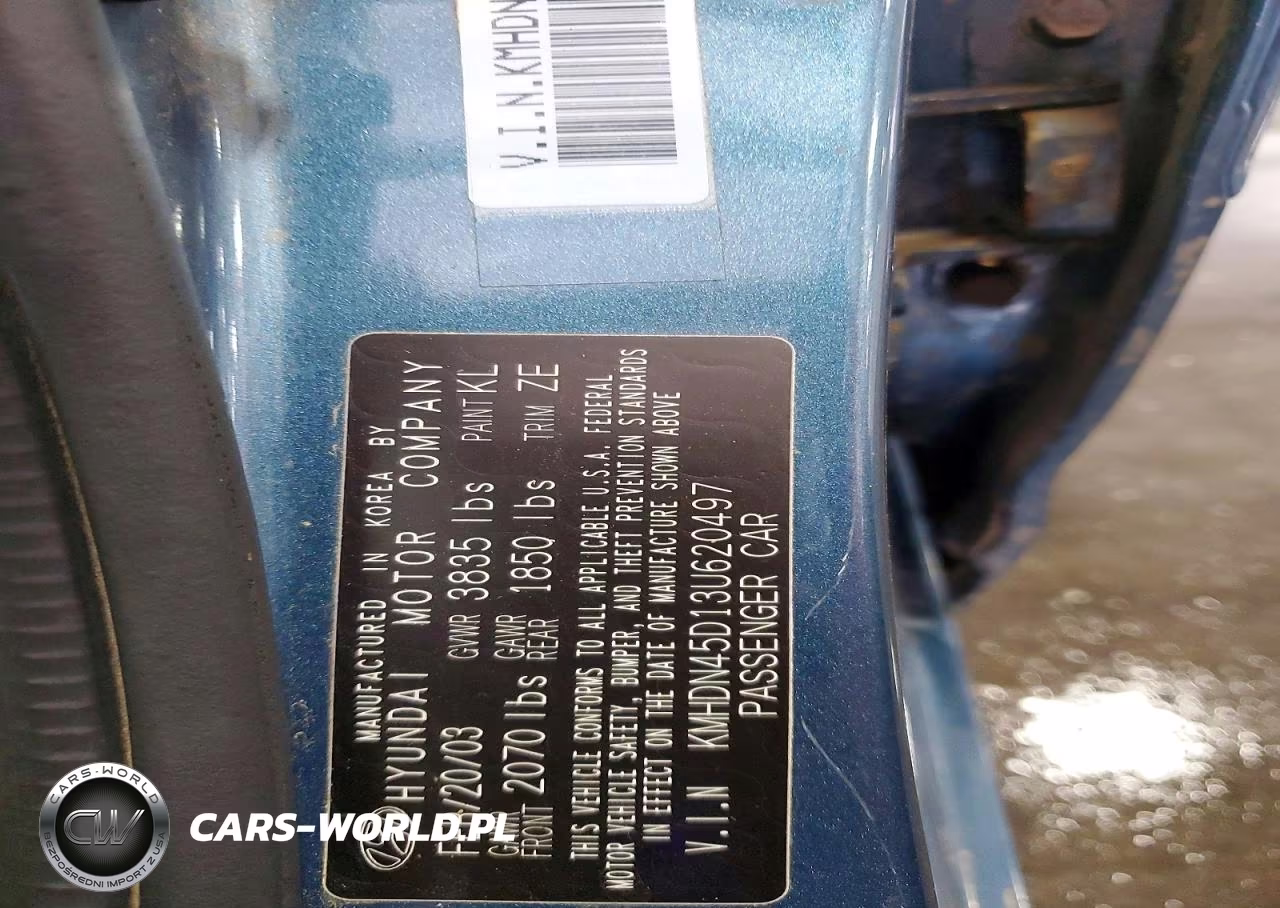 2003 Hyundai Elantra Gls VIN:KMHDN45D13U620497 - 12